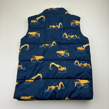 Load image into Gallery viewer, Boys Anko, digger/excavator zip puffer vest, EUC, size 6,  