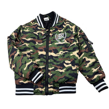 Load image into Gallery viewer, Unisex BABAHLU, camo print zip jacket, embroidered, EUC, size 4,  