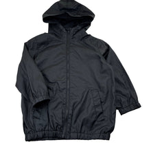 Load image into Gallery viewer, Unisex Anko, black lightweight zip hooded jacket, GUC, size 5,  