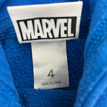 Load image into Gallery viewer, Boys Marvel, Spider-Man cotton blend fleece lined hoodie, wash fade, FUC, size 4,  