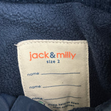 Load image into Gallery viewer, Unisex Jack &amp; Milly, fleece lined zip puffer jacket, GUC, size 2,  