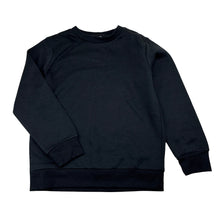 Load image into Gallery viewer, Unisex Brilliant Basics, plain black fleece lined sweater, EUC, size 8,  