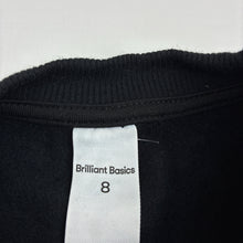 Load image into Gallery viewer, Unisex Brilliant Basics, plain black fleece lined sweater, EUC, size 8,  