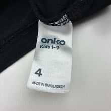 Load image into Gallery viewer, Unisex Anko, black dinosaur cotton long sleeve t-shirt, embroidered, EUC, size 4,  