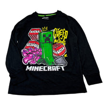 Load image into Gallery viewer, Unisex Minecraft, Creeper cotton blend long sleeve tee, EUC, size 8,  