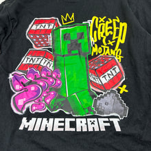 Load image into Gallery viewer, Unisex Minecraft, Creeper cotton blend long sleeve tee, EUC, size 8,  