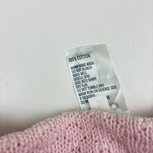 Load image into Gallery viewer, Unisex Anko, pink cotton pointelle knit cardigan, EUC, size 4,  