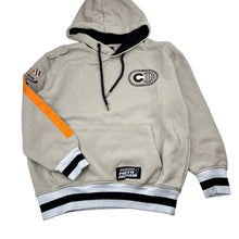 Load image into Gallery viewer, Unisex Elite, beige motor racing cotton blend fleece lined hoodie, GUC, size 10,  