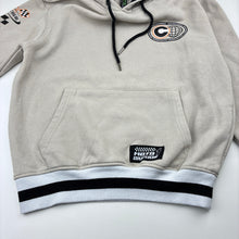 Load image into Gallery viewer, Unisex Elite, beige motor racing cotton blend fleece lined hoodie, GUC, size 10,  