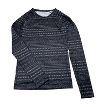 Load image into Gallery viewer, Unisex Crane, geometric triangle print long sleeve thermal t-shirt, EUC, size 10,  