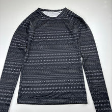Load image into Gallery viewer, Unisex Crane, geometric triangle print long sleeve thermal t-shirt, EUC, size 10,  