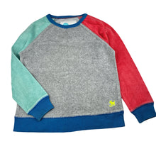 Load image into Gallery viewer, Unisex Mini Boden, cotton blend terry sweater, embroidered dog, FUC, size 6-7,  