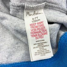 Load image into Gallery viewer, Unisex Mini Boden, cotton blend terry sweater, embroidered dog, FUC, size 6-7,  