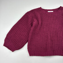 Load image into Gallery viewer, Girls Mini Mango, pink ribbed knit sweater, GUC, size 4,  