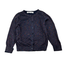Load image into Gallery viewer, Girls Cotton On, navy cotton blend knit cardigan, EUC, size 5,  