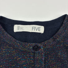 Load image into Gallery viewer, Girls Cotton On, navy cotton blend knit cardigan, EUC, size 5,  