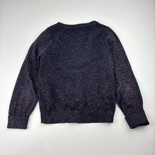 Load image into Gallery viewer, Girls Cotton On, navy cotton blend knit cardigan, EUC, size 5,  
