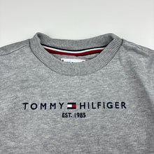 Load image into Gallery viewer, Unisex Tommy Hilfiger, grey cotton sweater, embroidered, EUC, size 5,  