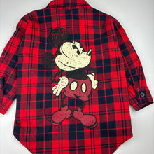 Load image into Gallery viewer, Unisex Disney, Mickey Mouse check long sleeve shirt, FUC, size 4,  