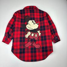 Load image into Gallery viewer, Unisex Disney, Mickey Mouse check long sleeve shirt, FUC, size 4,  