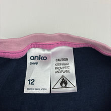 Load image into Gallery viewer, Girls Anko, unicorn cotton long sleeve pyjama top, EUC, size 12,  