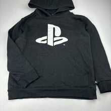 Load image into Gallery viewer, Unisex PlayStation, black gaming cotton blend fleece lined hoodie, GUC, size 10,  