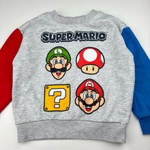 Load image into Gallery viewer, Unisex Nintendo, Mario and Luigi cotton blend fleece lined sweater, GUC, size 5,  