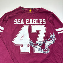 Load image into Gallery viewer, Unisex NRL, Manly Sea Eagles cotton long sleeve t-shirt, EUC, size 16,  