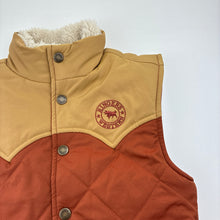Load image into Gallery viewer, Unisex RINGERS WESTERN, zip fleece lined quilted vest, embroidered, EUC, size 6,  