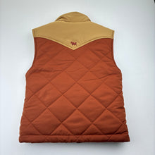 Load image into Gallery viewer, Unisex RINGERS WESTERN, zip fleece lined quilted vest, embroidered, EUC, size 6,  