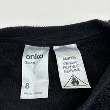 Load image into Gallery viewer, Girls Anko, black fleece pyjama top, pilling, FUC, size 8,  