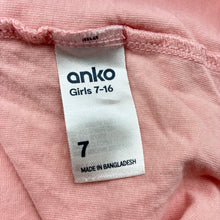 Load image into Gallery viewer, Girls Anko, pink cotton long sleeve t-shirt, feathers, GUC, size 7,  