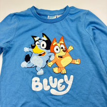 Load image into Gallery viewer, Unisex Bluey, Bluey and Bingo long sleeve pyjama top, GUC, size 4,  