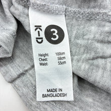 Load image into Gallery viewer, Unisex KID, grey marle dinosaur cotton long sleeve t-shirt, GUC, size 3,  