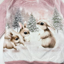 Load image into Gallery viewer, Girls H&amp;M, fleece lined rabbit sweater, EUC, size 7-8,  