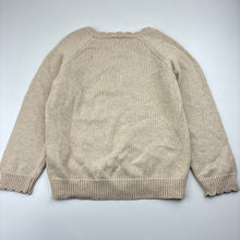 Load image into Gallery viewer, Girls Jamie Kay, beige cotton knit sweater, embroidered cherries, EUC, size 5,  