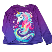 Load image into Gallery viewer, Girls lightweight, unicorn long sleeve t-shirt, GUC, size 9-10,  