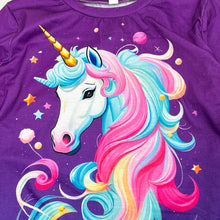 Load image into Gallery viewer, Girls lightweight, unicorn long sleeve t-shirt, GUC, size 9-10,  