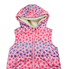 Load image into Gallery viewer, Girls Anko, zip hooded puffer vest, fleece lined hood, EUC, size 6,  