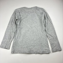 Load image into Gallery viewer, Unisex Kathmandu, grey marle mountain peaks cotton long sleeve t-shirt, GUC, size 8,  