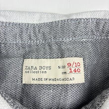 Load image into Gallery viewer, Boys ZARA, grey cotton long sleeve shirt, EUC, size 9-10,  