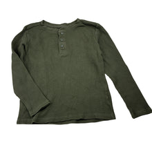 Load image into Gallery viewer, Unisex Anko, green cotton knit waffle long sleeve henley top, GUC, size 5,  