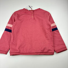 Load image into Gallery viewer, Girls Sergent Major, pink cotton blend fleece lined sweater, embroidered, NEW, size 4,  