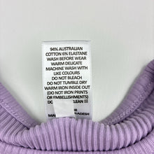Load image into Gallery viewer, Girls Target, purple stretch cotton ribbed knit ruffle long sleeve t-shirt, EUC, size 5,  