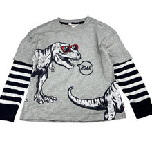 Load image into Gallery viewer, Unisex Milkshake, marle cotton blend long sleeve t-shirt, dinosaur, EUC, size 6,  
