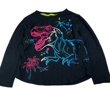 Load image into Gallery viewer, Boys Tilt, black dinosaur cotton long sleeve pyjama top, GUC, size 8,  