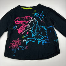 Load image into Gallery viewer, Boys Tilt, black dinosaur cotton long sleeve pyjama top, GUC, size 8,  