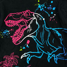 Load image into Gallery viewer, Boys Tilt, black dinosaur cotton long sleeve pyjama top, GUC, size 8,  