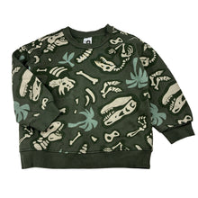Load image into Gallery viewer, Unisex KID, cotton blend fleece lined sweater, dinosaur, GUC, size 4,  