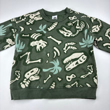 Load image into Gallery viewer, Unisex KID, cotton blend fleece lined sweater, dinosaur, GUC, size 4,  